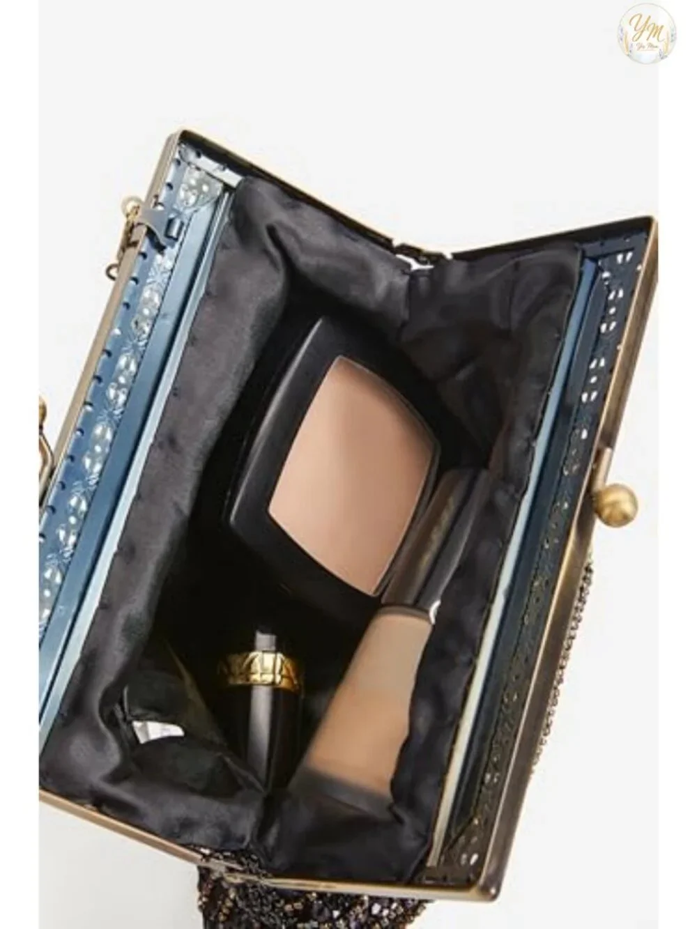 Sequin Peacock Clutch Evening Bag with Beaded Design and Detachable Chains